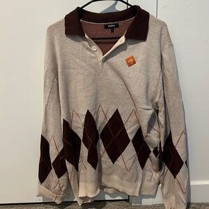 Malbon long sleeve knit polo